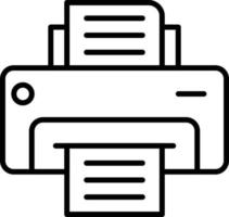 Printer Outline Icon vector