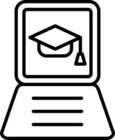 Online Learning Outline Icon vector