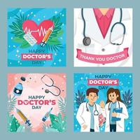 aprecio por las colecciones de tarjetas de doctor vector