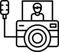 Vlog Outline Icon vector