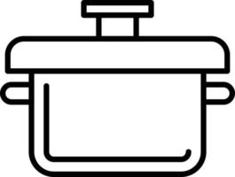 Cooking Pot Outline Icon vector