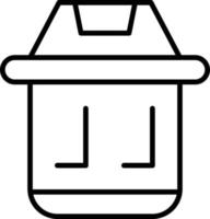 Trash Bin Outline Icon vector