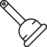 Plunger Outline Icon vector