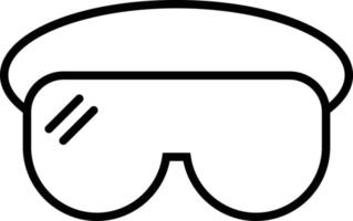 icono de contorno de gafas de laboratorio vector