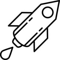 icono de esbozo de cohete vector