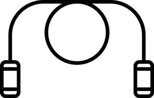 Jumping Rope Outline Icon vector
