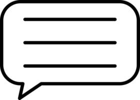 Comment Outline Icon vector