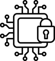 Encrypt Outline Icon vector