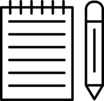 Write Outline Icon vector