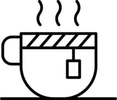 Tea Cup Outline Icon vector