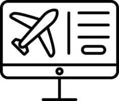 Online Booking Outline Icon vector