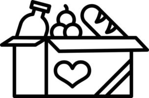 Food Donate Outline Icon vector