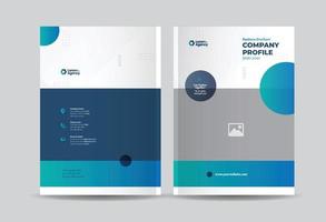 Diseño de portada de folleto comercial o informe anual y portada de perfil de empresa o folleto y portada de catálogo. vector