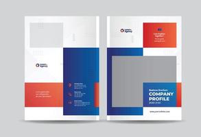 Diseño de portada de folleto comercial o informe anual y portada de perfil de empresa o folleto y portada de catálogo. vector