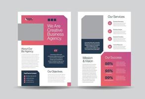 Corporate Business Flyer Design or Handout and leaflet design or Marketing sheet Brochure Design vector