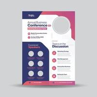 Conference Flyer Design, Digital marketing webinar, corporate Business Meetup Flyer Design vector