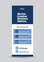 Corporate Business RollUp Banner Design or Stand Up Banner or Vertical Signage or Display Poster Design vector