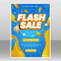 Flash Sale Event Poster Template vector