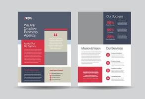 Corporate Business Flyer Design or Handout and leaflet design or Marketing sheet Brochure Design vector