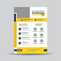 Conference Flyer Design, Digital marketing webinar, corporate Business Meetup Flyer Design vector