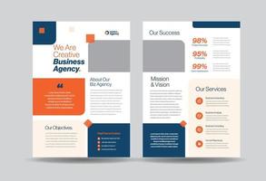 diseño de folletos de negocios corporativos o diseño de folletos y folletos o diseño de folletos de hojas de marketing vector