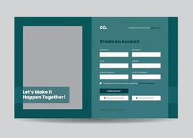 Website Signup Form or Web Registration Form Design or Site Overlay Design vector