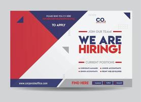 WE ARE HIRING or JOIN OUR TEAM or Hiring web advert design or JOB POSTING Advert vector