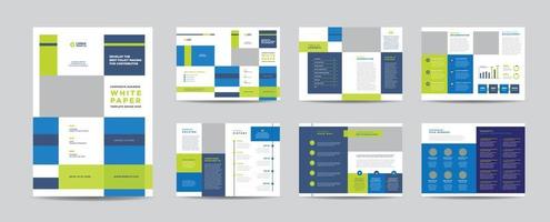 Business White Paper and Company internal document design or Brochure Design vector