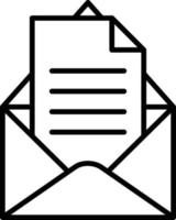 Mail Outline Icon vector