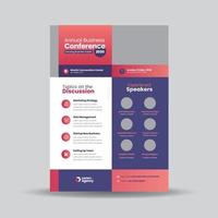 Conference Flyer Design, Digital marketing webinar, corporate Business Meetup Flyer Design vector