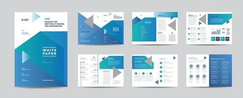 Business White Paper and Company internal document design or Brochure Design vector