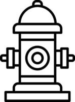 Fire Hydrant Outline Icon vector