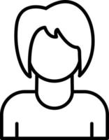 Female Outline Icon vector