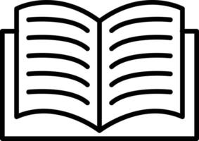 Open Book Outline Icon vector