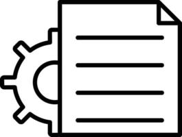 icono de contorno de configuración de documento vector