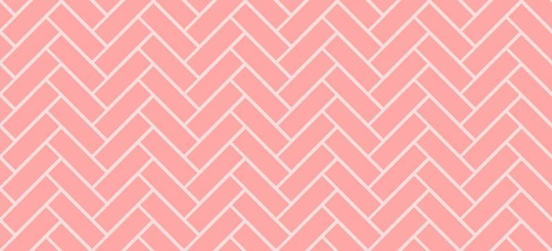 Herringbone tile pattern. Diagonal pink ceramic bricks background. Vector seamless illustration