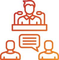 Debate Icon Style vector