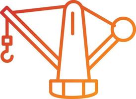Harbor Crane Icon Style vector