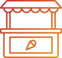 Ice Cream Stall Icon Style vector