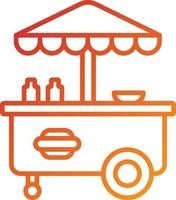 Hot Dog Stall Icon Style vector