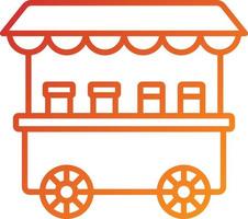 Toffee Apple Stall Icon Style vector