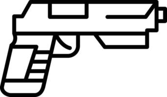 icono de esbozo de pistola vector