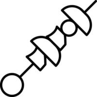 Skewers Outline Icon vector