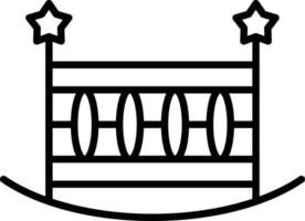 Crib Outline Icon vector
