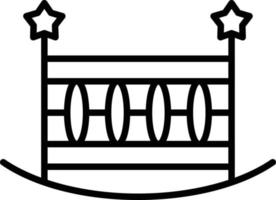 Crib Outline Icon vector