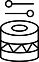 Drum Outline Icon vector