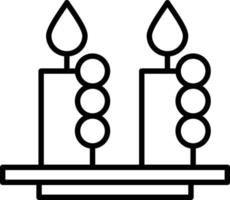 Candle Outline Icon vector