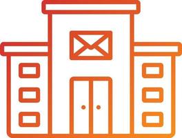 Post Office Building Icon Style vector