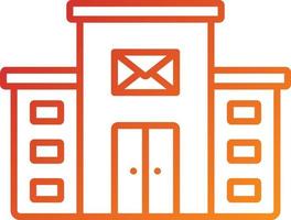 Post Office Building Icon Style vector