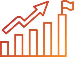 Career Growth Icon Style vector